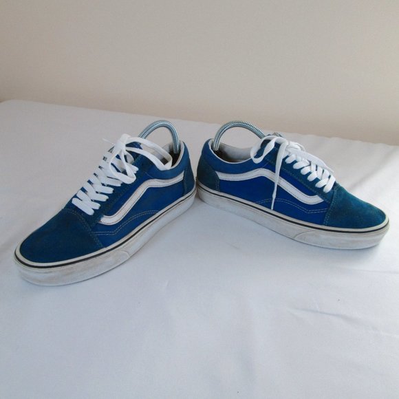 VANS OLD SKOOL Beacon Blue Shoe Mens Size 7.5  Womens Size 9.0 Used - Go… - Picture 3 of 10